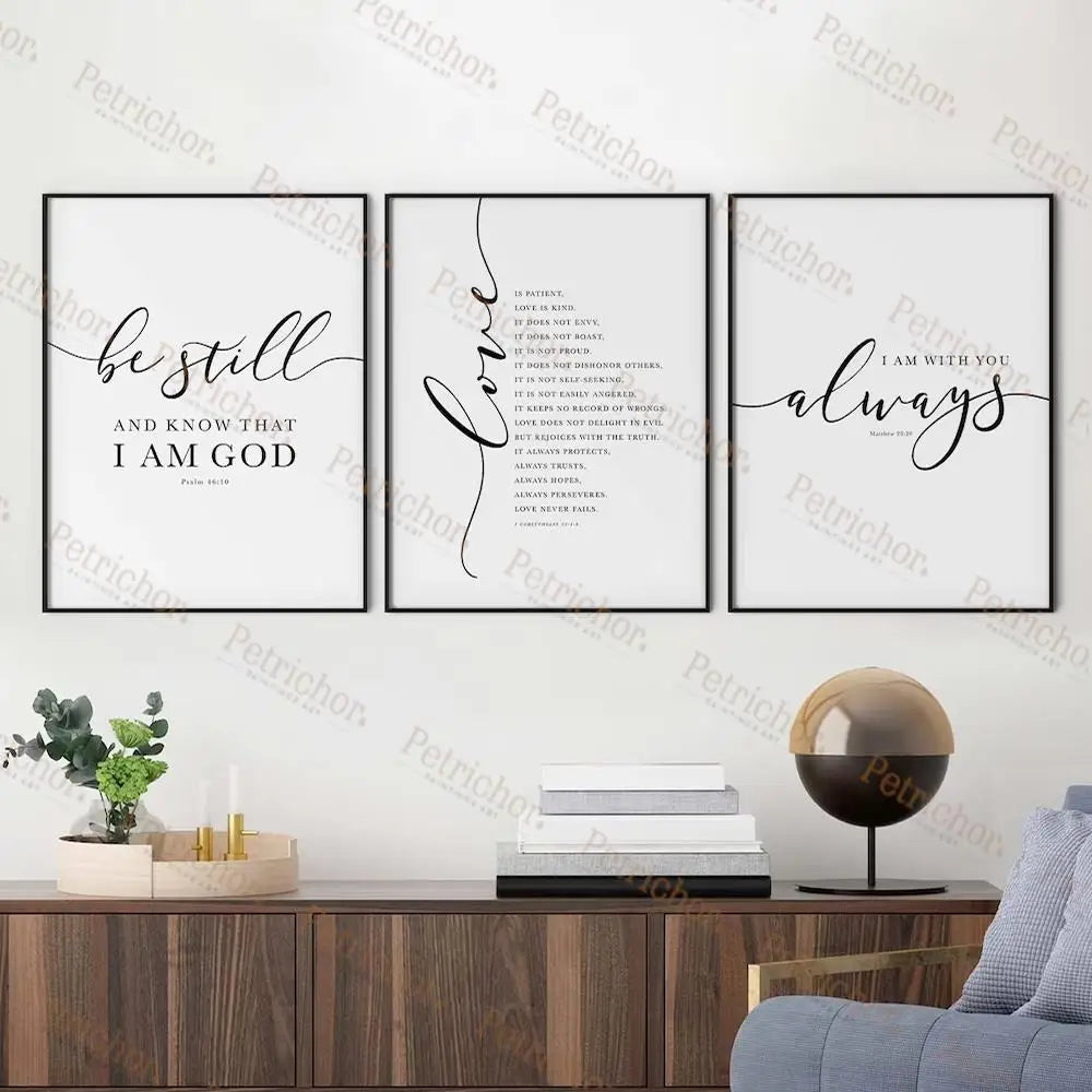 3pcs/Set Bible Verse Wall Art