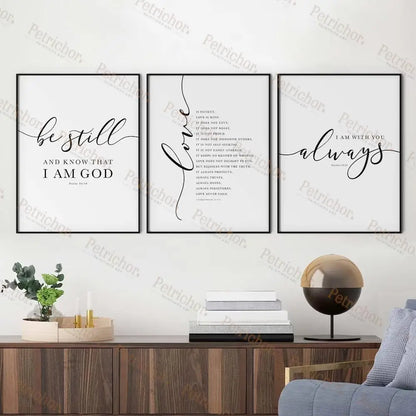 3pcs/Set Bible Verse Wall Art