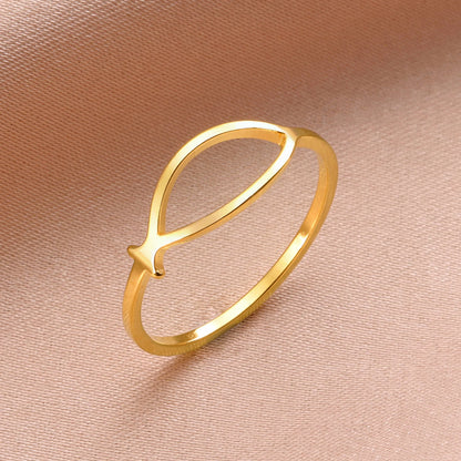 Jesus Fish Loop Ring