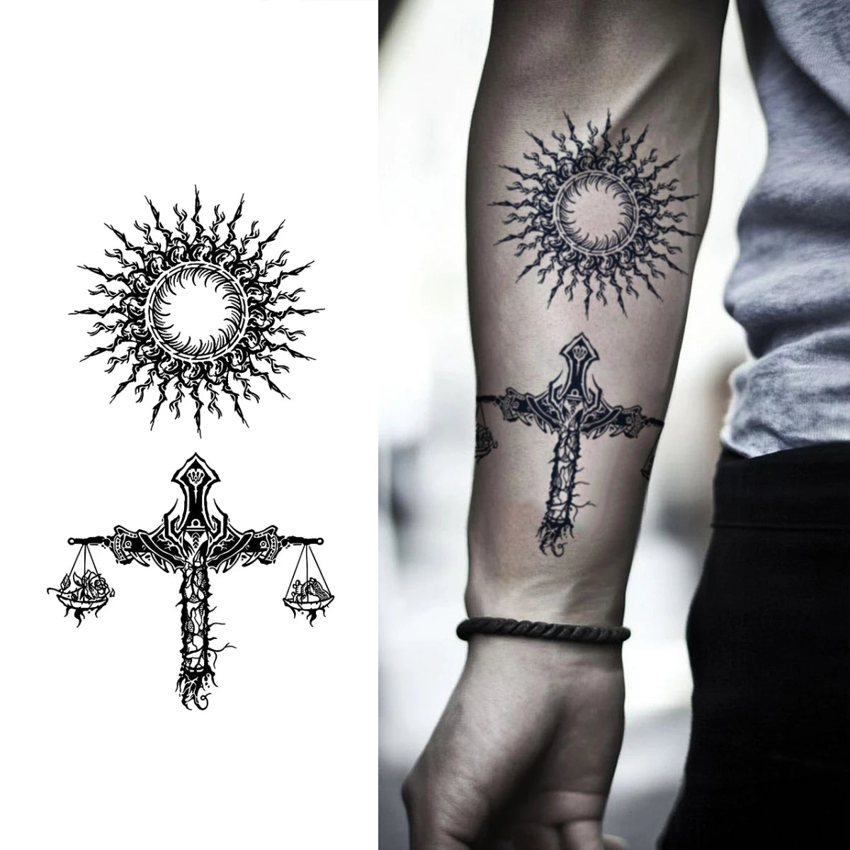 Spiritual Balance Temporary Tattoo Sticker