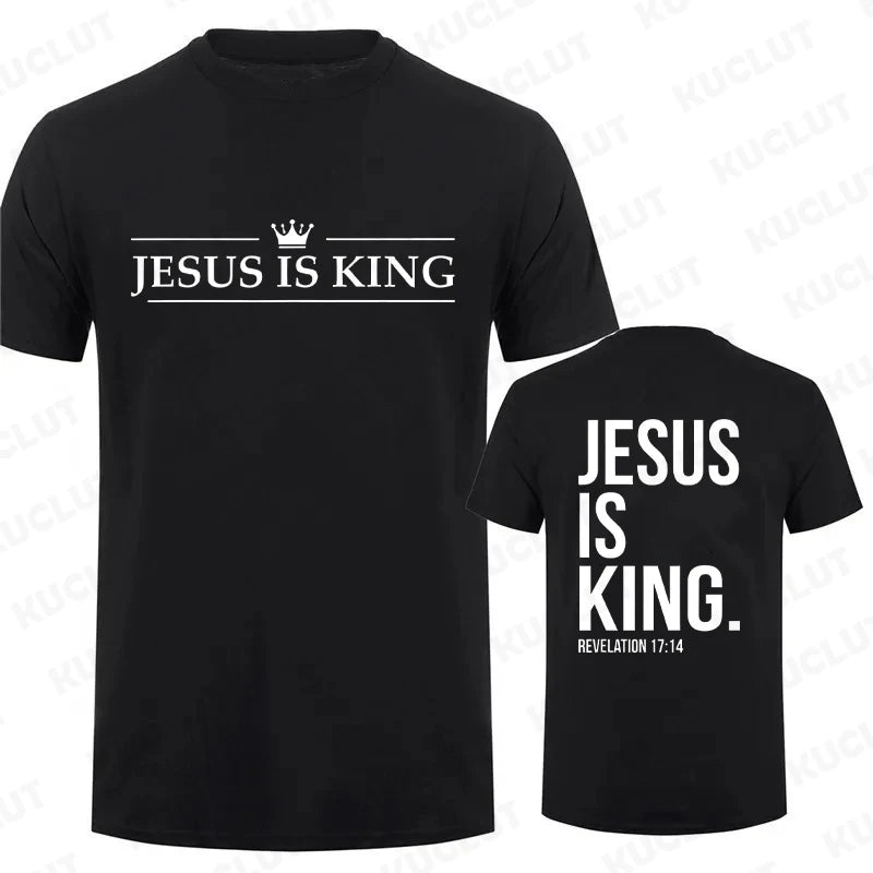 Jesus Is King Print T-Shirt 