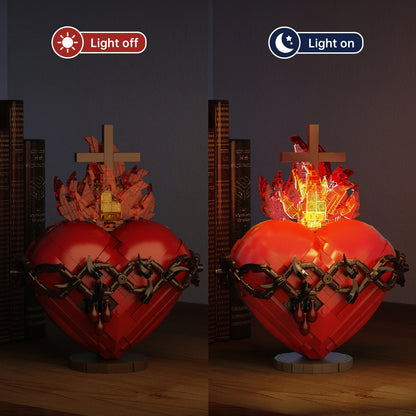 Jesus Cross Heart Building Blocks – 625pcs