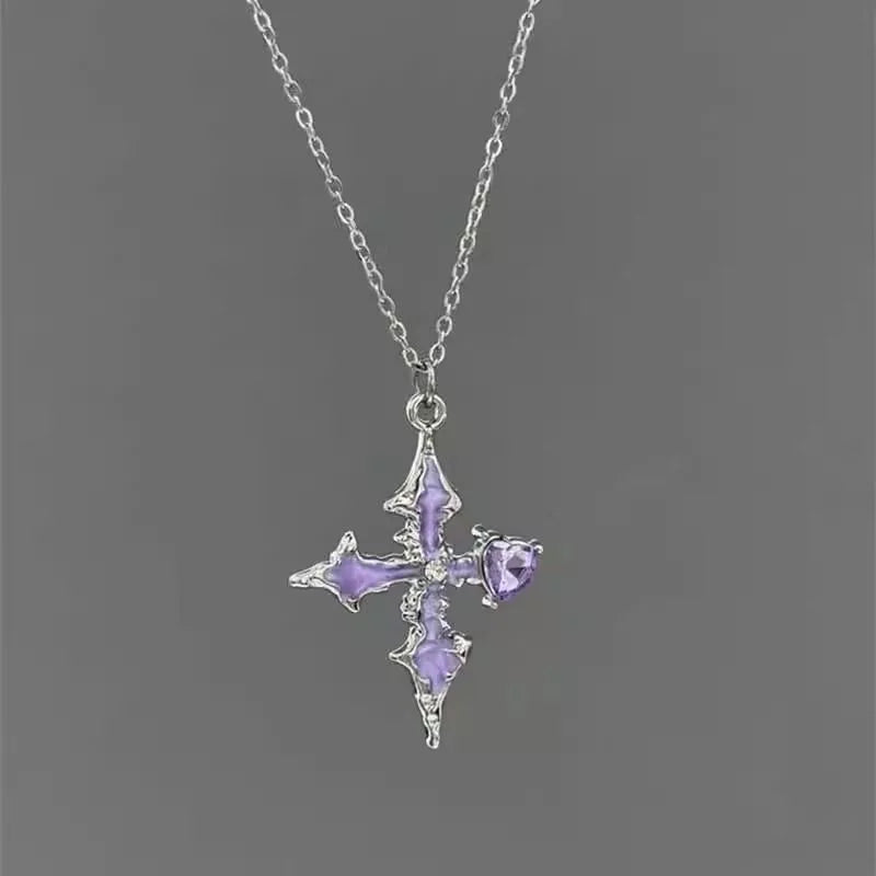 Ornate Gothic Cross Pendant Necklace