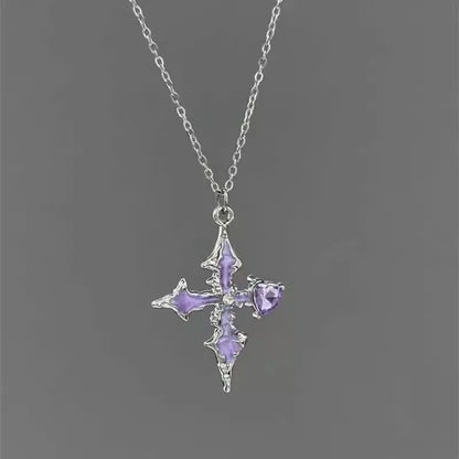 Ornate Gothic Cross Pendant Necklace