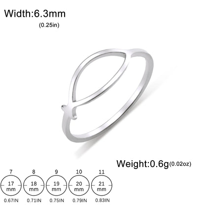 Jesus Fish Loop Ring