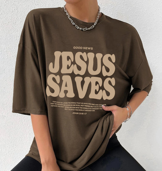 Jesus Saves Oversized T-Shirt 