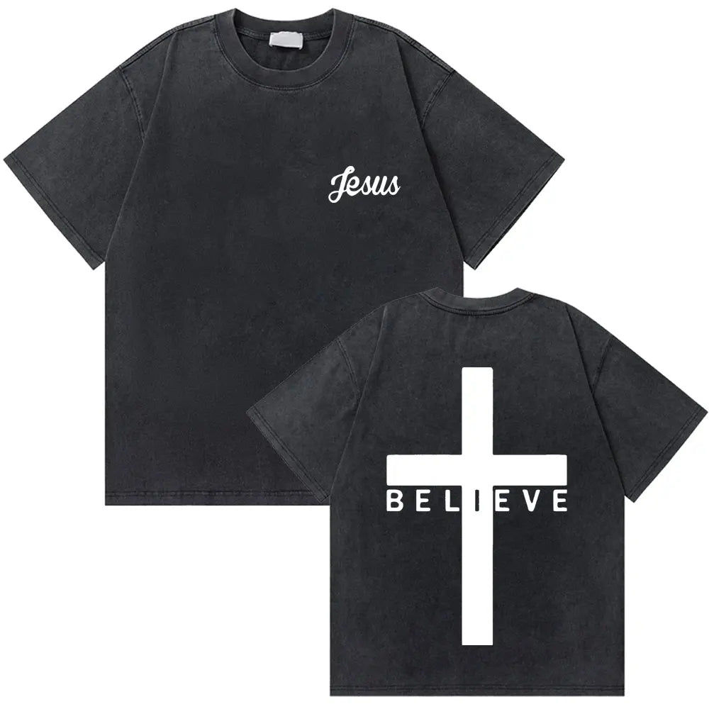 Vintage Washed Religious Shirt 
