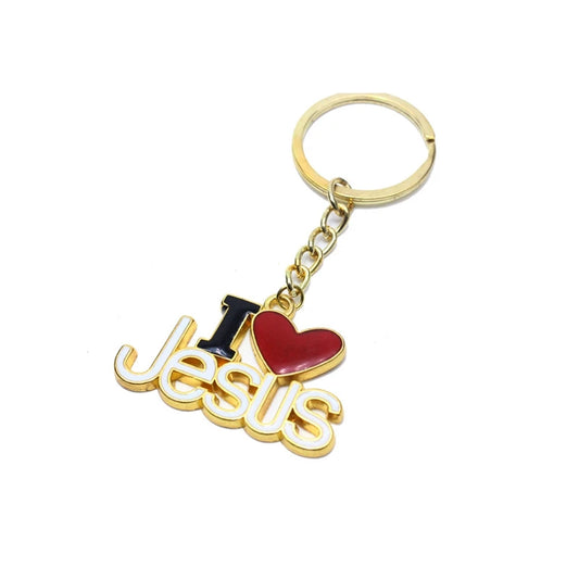 I ♥ Jesus Charm Keyring