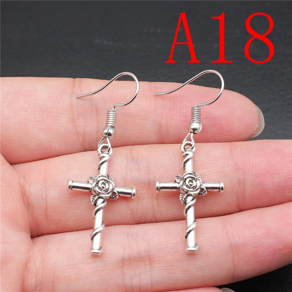 Multi-Style Christian Symbol Drop Earring