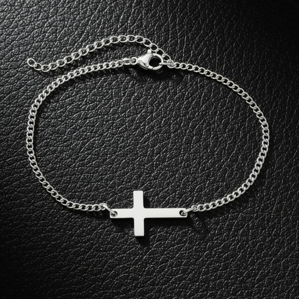 Pulseira de corrente cruzada