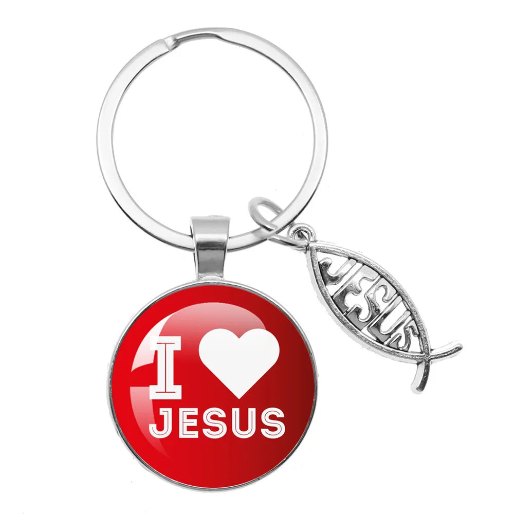 Jesus Medallion Keyring