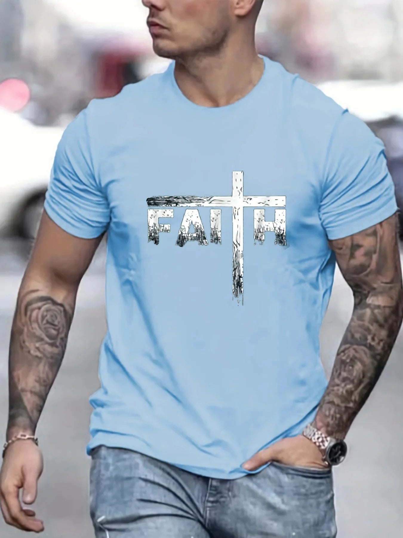 Camiseta gráfica Faith Cross