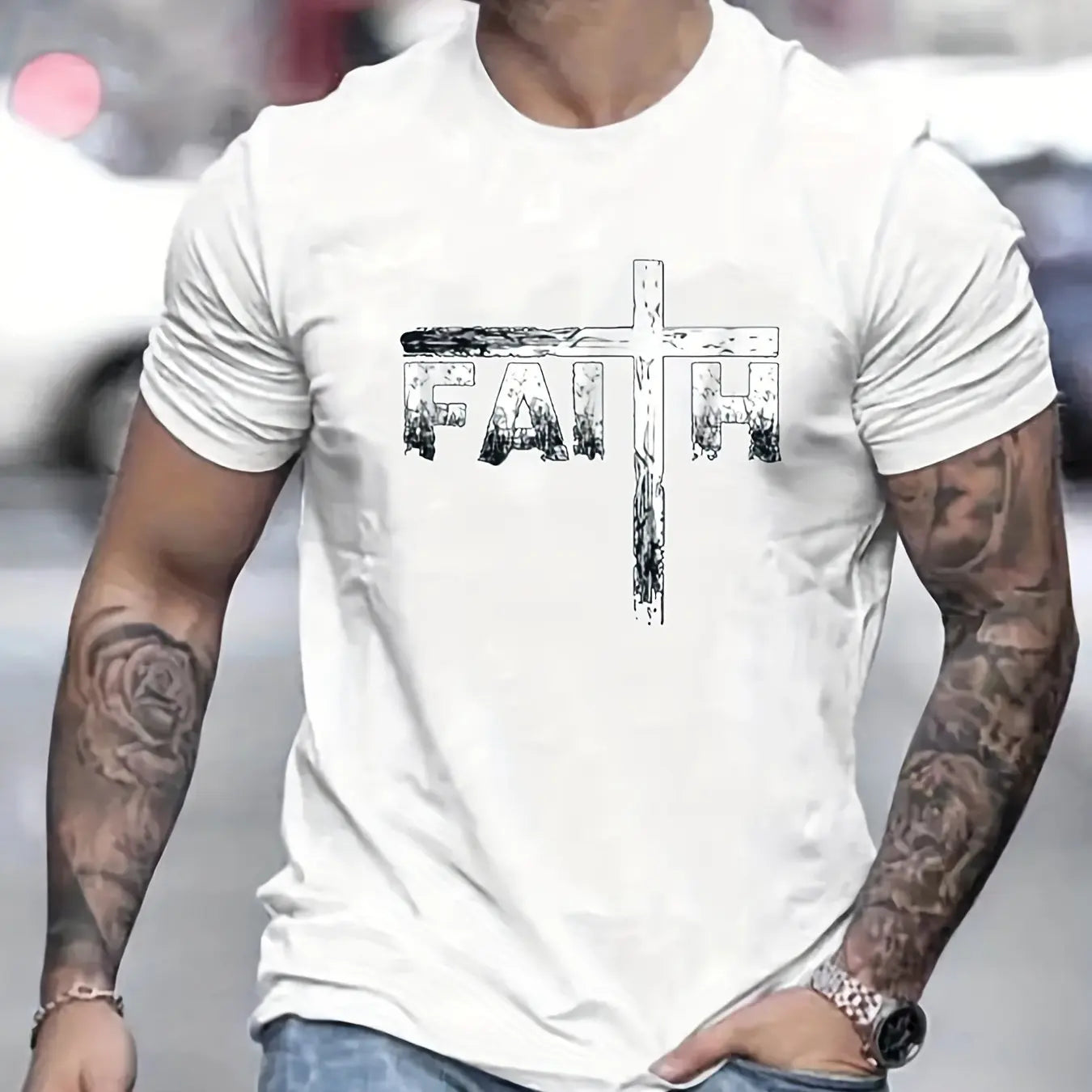Camiseta gráfica Faith Cross