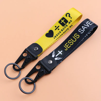 Jesus Strap Keyring
