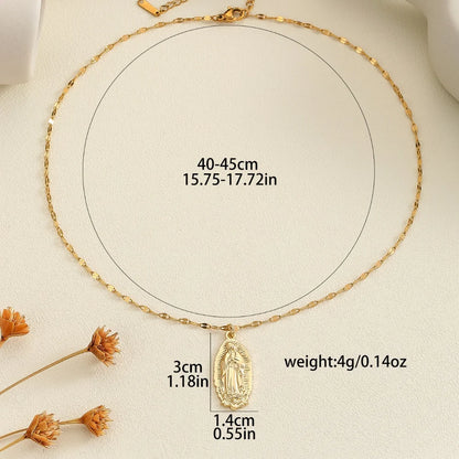 Colar com medalha da Virgem Maria e corrente delicada