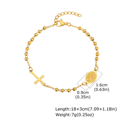 Women's Virgin Mary Rosary Bracelet