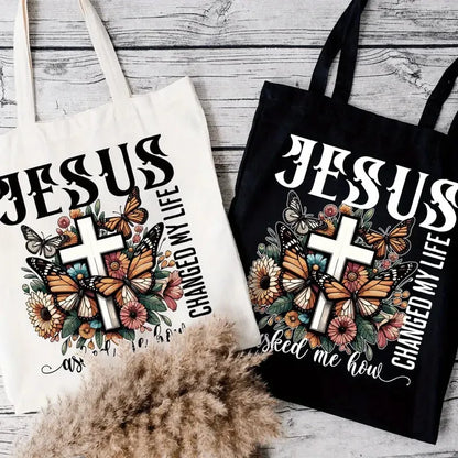 Jesus Tote Bag with Verse