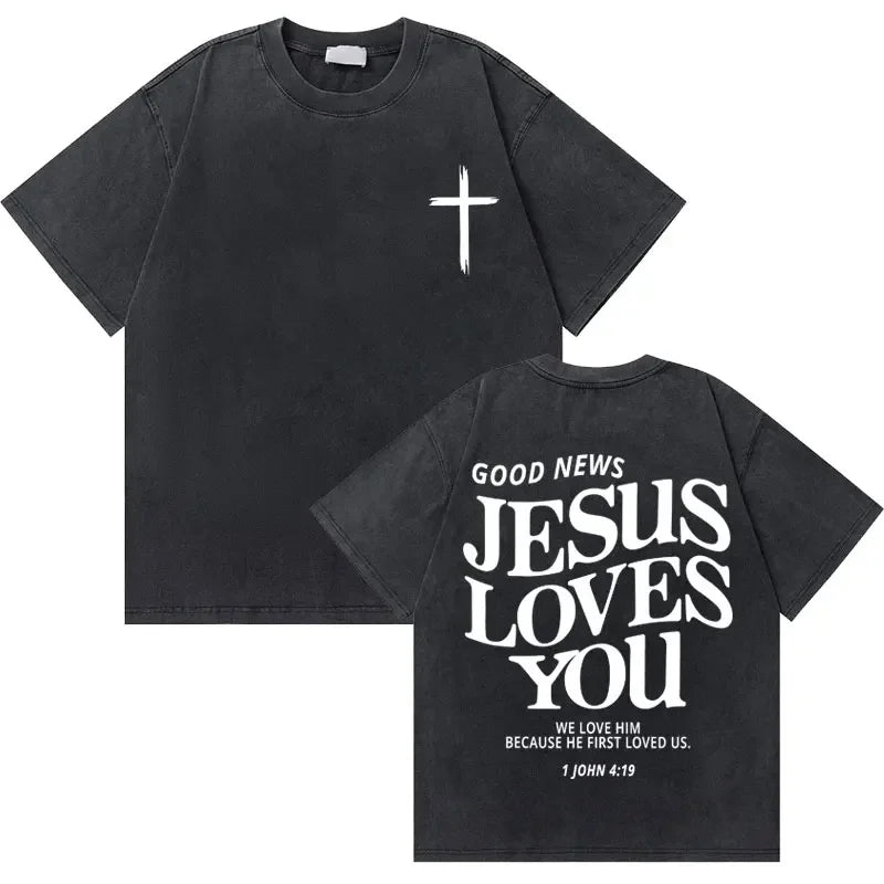 Vintage Washed Religious Shirt 