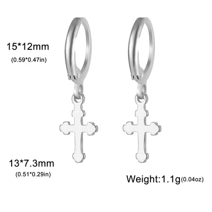 Cross Hoop Earrings