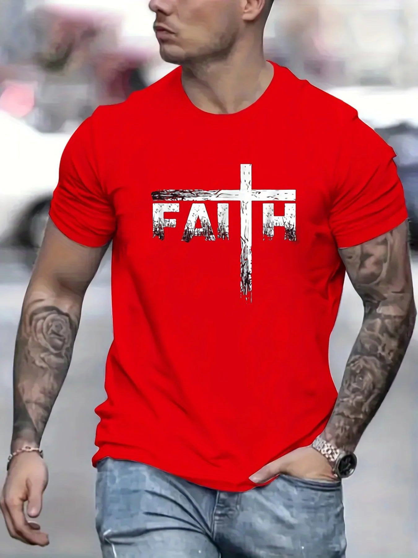 Camiseta gráfica Faith Cross