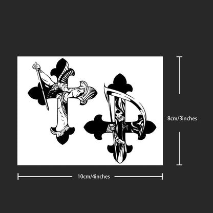 Ornate Cross Temporary Tattoo