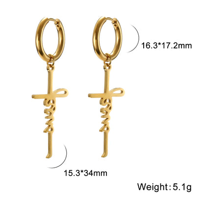 Christian Symbol Earring 