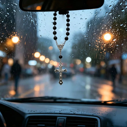 Autoanhänger, kreuzförmige Armbänder, Rosenkranzarmbänder, Perlen-Autozubehör und Schmuckgeschenke rund um den christlichen Glauben