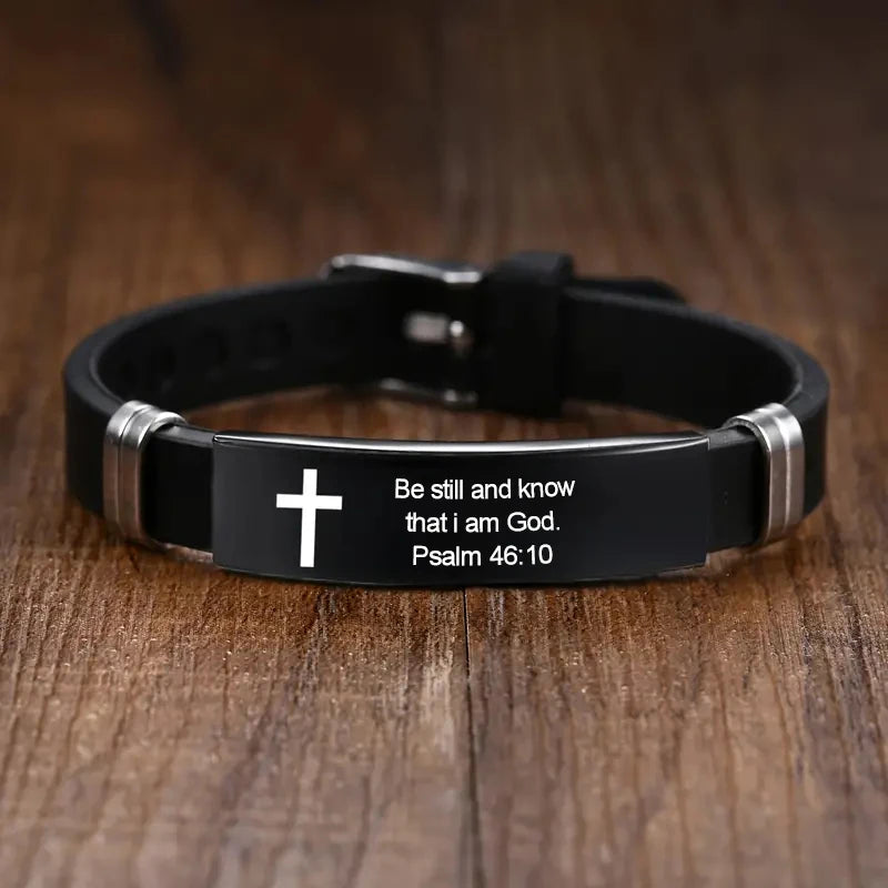 Christian Bible Verse Cross Bracelet