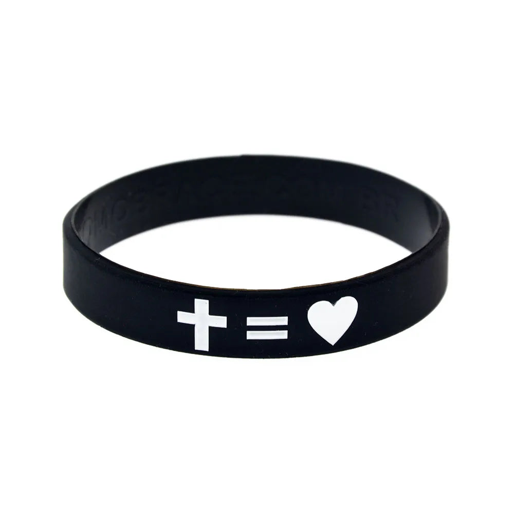 Bracciale in silicone Fede e Amore Croce di Gesù