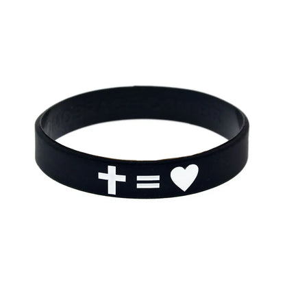 Bracciale in silicone Fede e Amore Croce di Gesù
