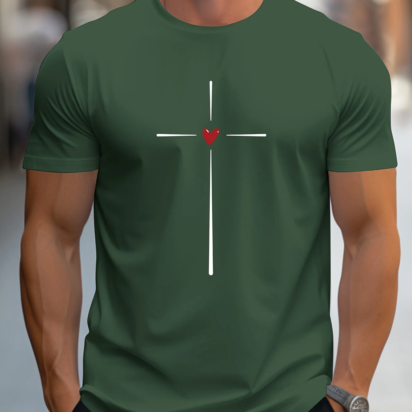 Heart Cross Cotton Shirt 