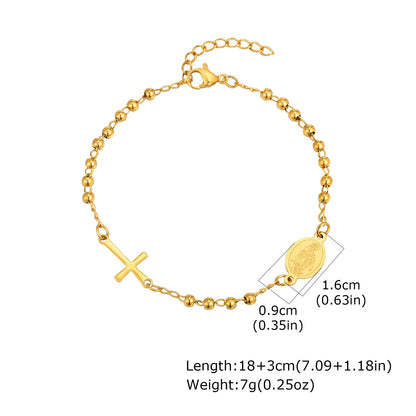 Women's Virgin Mary Rosary Bracelet