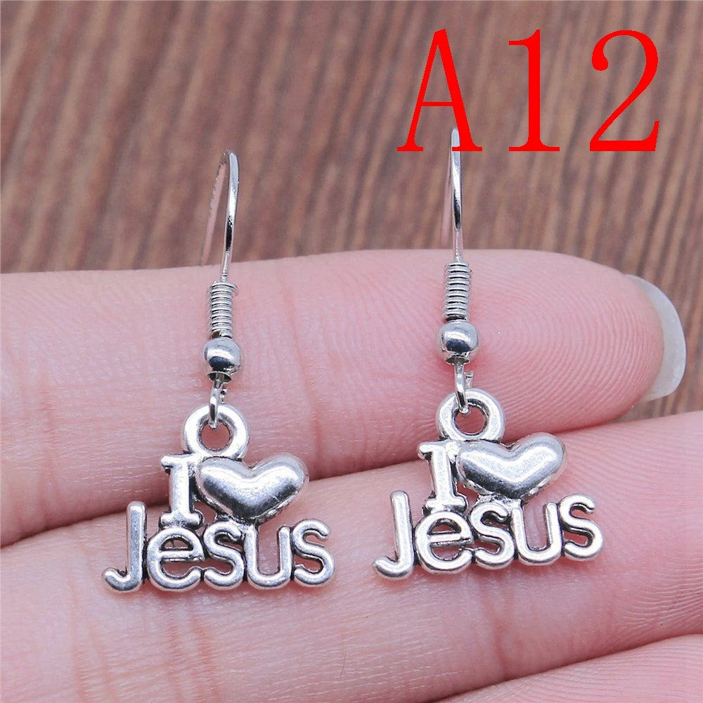 Multi-Style Christian Symbol Drop Earring