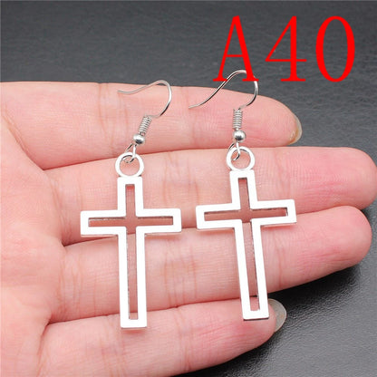 Multi-Style Christian Symbol Drop Earring