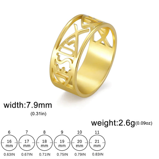 Jesus Fish Rings Rings