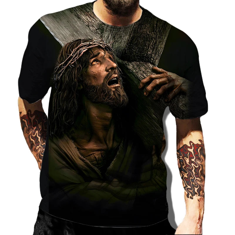 Jesus Christ 3D Printed T-Shirt for Men 