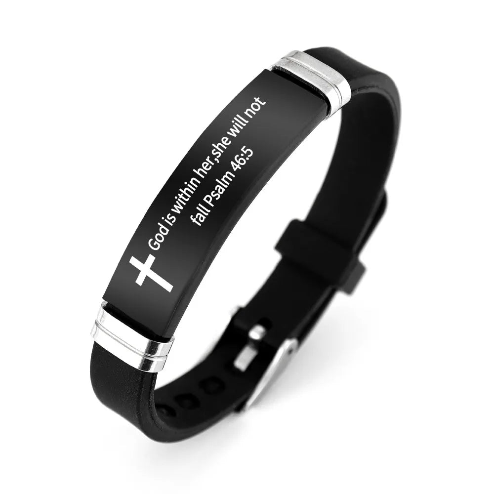 Pulseira inspiradora de versículos bíblicos