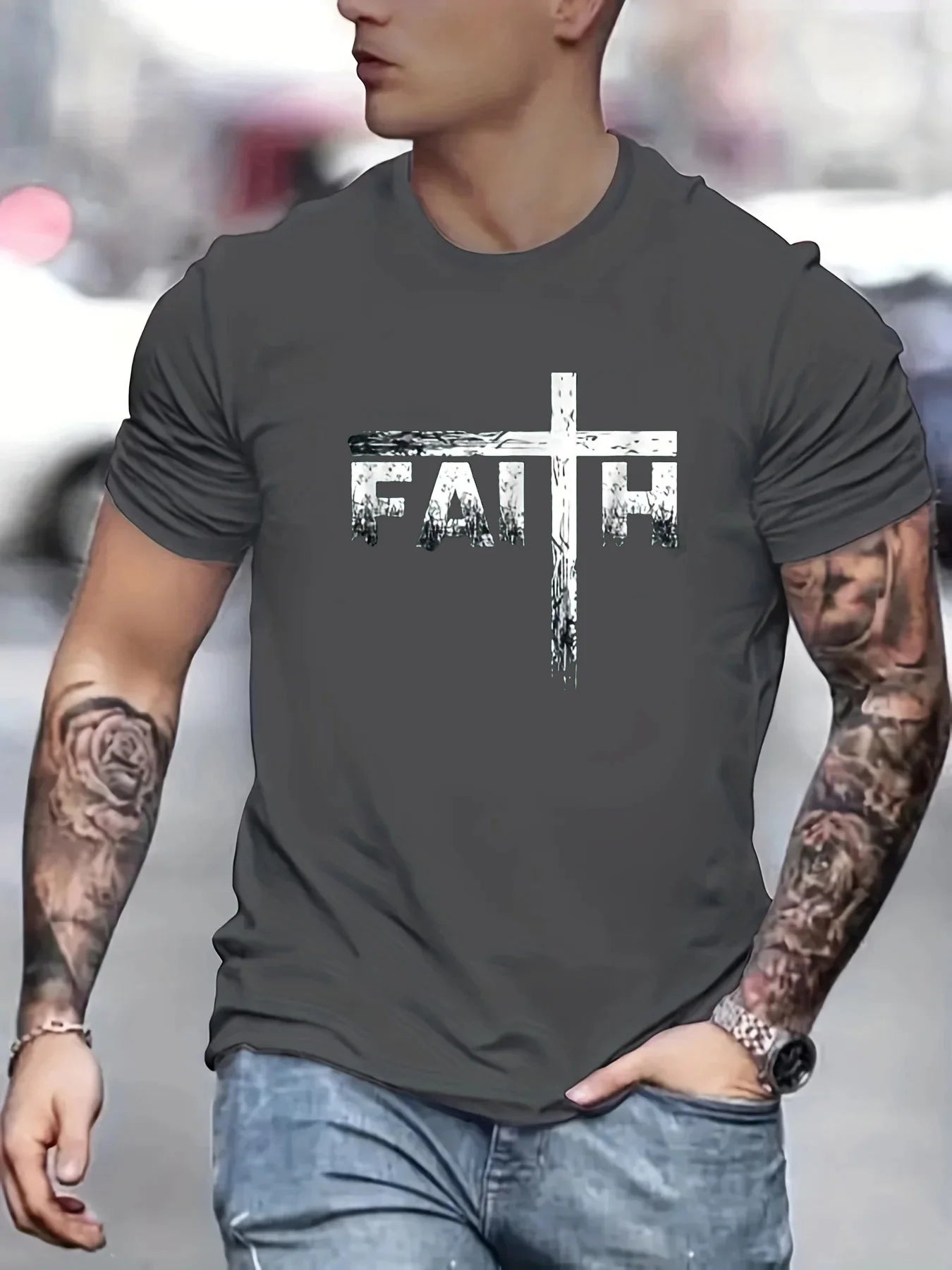 Camiseta gráfica Faith Cross