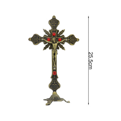Catholic Standing Crucifix Sculpture