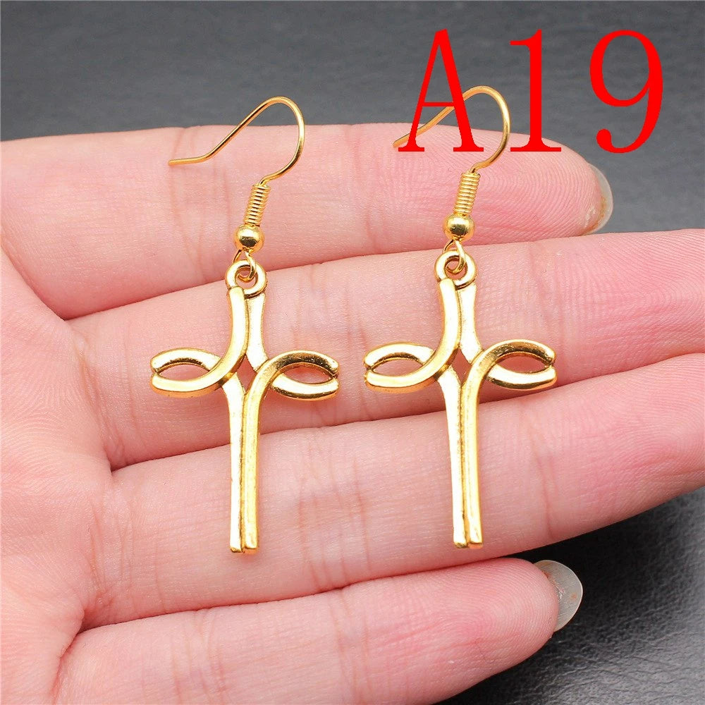 Multi-Style Christian Symbol Drop Earring