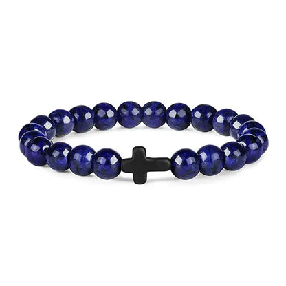 Prayer Men Natural Wood Cross Bracelets 