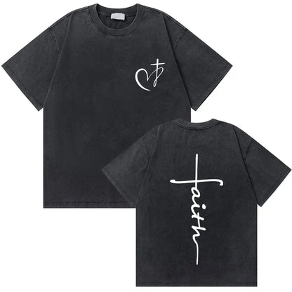 Vintage Washed Religious Shirt 
