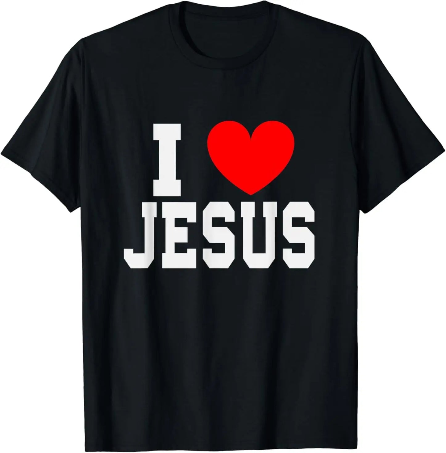 Camiseta de algodão Eu amo Jesus