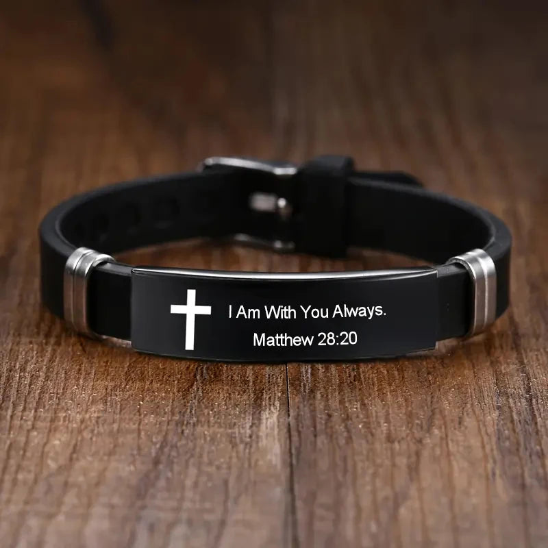 Christian Bible Verse Cross Bracelet