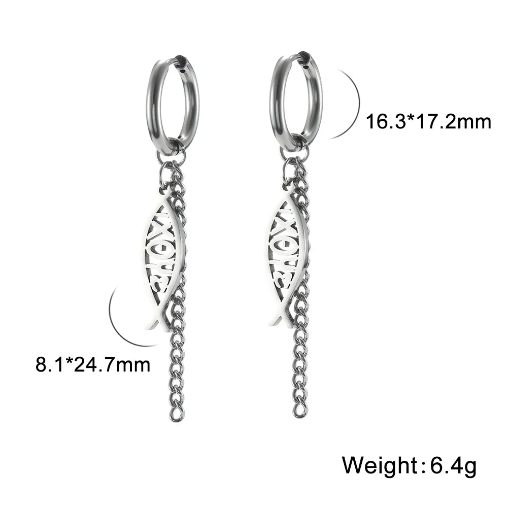Christian Symbol Earring 