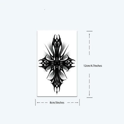 Ornate Cross Temporary Tattoo