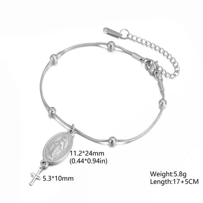 Miraculous Medal & Cross Bracelet