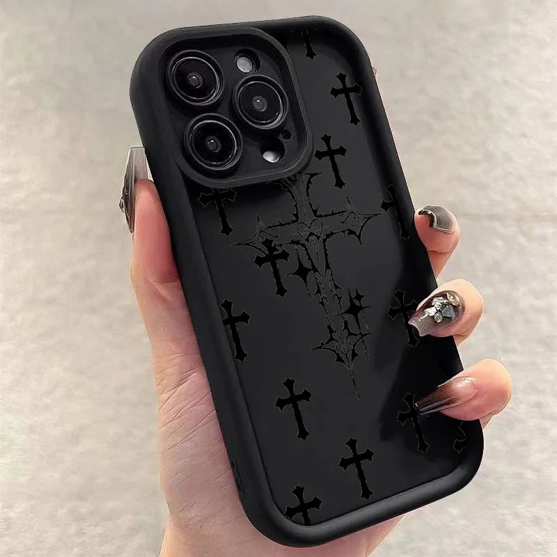 Capa para iPhone com estampa de cruz cristã