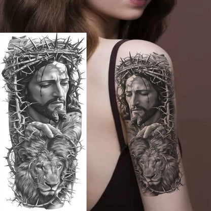 Jesus Fake Tattoo Sleeve Sticker 