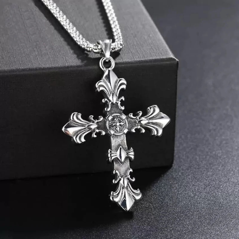 Christian Cross Necklace and Bracelet Set